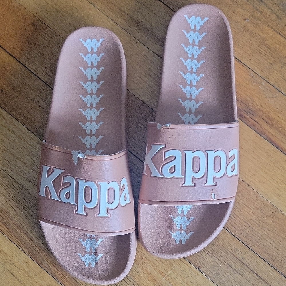 Kappa Logo Slide Sandals in Pink